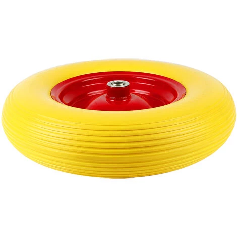 OOBEST Roue Pour Brouette Avec Axe PU Solide 4.00-8 390 Mm 4 OOBEST Roue Pour Brouette Avec Axe PU Solide 4.00-8 390 Mm – Image 4