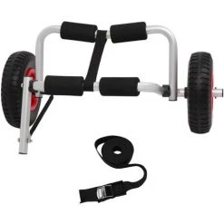 ASUPERMALL Chariot De Kayak Pliable Leger Portatif, Chariot De Remorque De Transport De Chariot De Chariot De Chariot, Roues Detachables