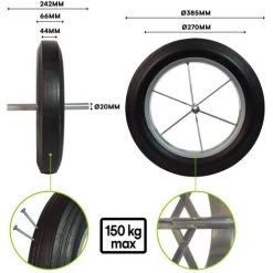 OXEO Roue De Brouette Increvable Jante Métal 6 OXEO Roue De Brouette Increvable Jante Métal -chariot de jardin Soldes 2022 35617159 2