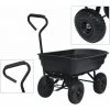 VidaXL Chariot à Main à Bascule De Jardin 300 Kg 75 L Noir