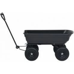 VidaXL Chariot à Main à Bascule De Jardin 300 Kg 75 L Noir -chariot de jardin Soldes 2022 35654343 3