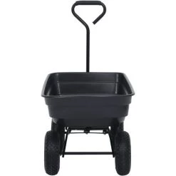VidaXL Chariot à Main à Bascule De Jardin 300 Kg 75 L Noir -chariot de jardin Soldes 2022 35654343 4