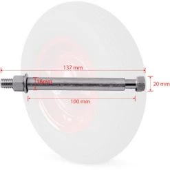 GARDEBRUK Roue De Brouette Anti-crevaison En Mousse PU Avec Axe Inclus Noir Rouge Roue De Remplacement Brouette -chariot de jardin Soldes 2022 35962184 3