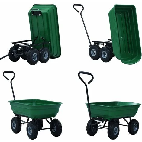 HAPPYSHOPPING Chariot A Main De Jardin 300 Kg 75 L Vert 3 HAPPYSHOPPING Chariot A Main De Jardin 300 Kg 75 L Vert – Image 3