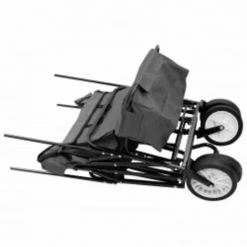HAPPYSHOPPING Chariot A Main Pliable Avec Toit Acier Gris -chariot de jardin Soldes 2022 39452000 4