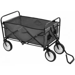 HAPPYSHOPPING Chariot A Main Pliable Acier Gris -chariot de jardin Soldes 2022 39617618 2