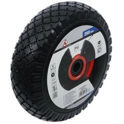 BGS DIY ROUE POUR DIABLE/CHARIOT DE TRANSPORT PU, ROUGE/NOIR 260 Mm