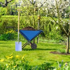 Relaxdays Brouette De Jardin, Avec Roue En Caoutchouc, Acier Et Polyester, 46 Litres, Pliable, HLP : 71x110x62 Cm, Bleue -chariot de jardin Soldes 2022 40317359 3