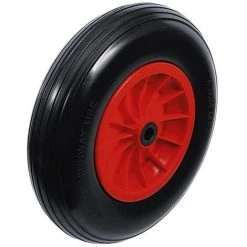 BGS DIY ROUE DE BROUETTE PU, ROUGE/NOIR - 400 Mm