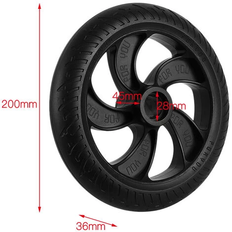 HAPPYSHOPPING 8 Pouces Pneu Solide Scooter Electrique Pneu Solide PU Pneu Amortisseur Pneu 200mm Resistant A L'usure Pneu Non Pneumatique, Modele: Modele A 3 HAPPYSHOPPING 8 Pouces Pneu Solide Scooter Electrique Pneu Solide PU Pneu Amortisseur Pneu 200mm Resistant A L'usure Pneu Non Pneumatique, Modele: Modele A – Image 3