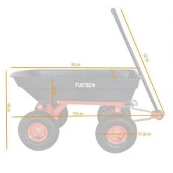 Chariot à Benne Basculante - FUXTEC FX-KW2175 - 300kg -chariot de jardin Soldes 2022 42490090 3