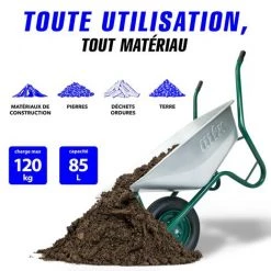 MTX - Brouette Professional 85L - Jusqu'à 120 Kg 6 MTX - Brouette Professional 85L - Jusqu'à 120 Kg -chariot de jardin Soldes 2022 42699326 2