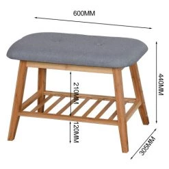 ORGANNICE Banc De Rangement En Bambou Du Salon étagère à Chaussures D'entrée - Brun -chariot de jardin Soldes 2022 44088078 2