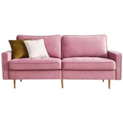 ORGANNICE Canapé Moderne En Tissu Velours 180cm - Rose - Rose -chariot de jardin Soldes 2022 44089267 3