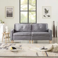 ORGANNICE Canapé 3 Places, Canapé De Salon ， Canapé Moderne Et Confortable, 194 * 76 * 90 - Gris -chariot de jardin Soldes 2022 44089812 3