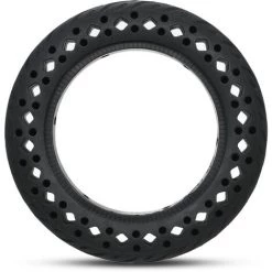HAPPYSHOPPING Pneu En Nid D'abeille Solide Pour Scooter Electrique 10 X 2,5 Pneu En Caoutchouc A Haute Intensite Pneu Non Pneumatique Amortisseur De Choc Pneu Solide Pour Xiaomi M365, Modele:Noir