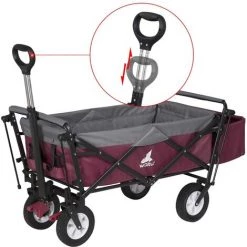 WOLTU Chariot De Jardin. Avec Toit à 4 Roues. Capacité De Charge 80kg. Fuschia -chariot de jardin Soldes 2022 45754056 3