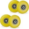RELAXDAYS Roue De Diable, 4x Roue De Brouette Caoutchouc, 3.00-4", 260 X 85 Mm, Pour Axe De 20 Mm, Jaune-gris