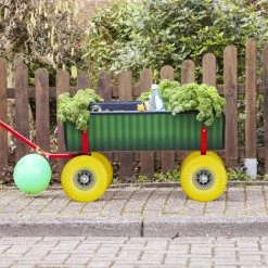 RELAXDAYS Roue De Diable, 2x Roue De Brouette Caoutchouc, 3.00-4", 260 X 85 Mm, Pour Axe De 20 Mm, Jaune-gris -chariot de jardin Soldes 2022 46260745 3