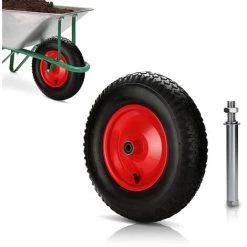 Hengda Roue De Secours, Roue De Brouette, Roue De Brouette, Pneumatique 4.80 / 4.00-8 390 Mm