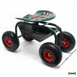 HELLOSHOP26 Siège De Jardin Sur Larges Roues 150 Kg Max Chariot Coulissant Porte-outil - Or -chariot de jardin Soldes 2022 50674395 2