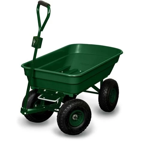 TERRE JARDIN Chariot De Jardin 4 Roues - 52 Litres Capacité 120 Kg 1 TERRE JARDIN Chariot De Jardin 4 Roues - 52 Litres Capacité 120 Kg