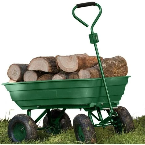 TERRE JARDIN Chariot De Jardin 4 Roues - 52 Litres Capacité 120 Kg 4 TERRE JARDIN Chariot De Jardin 4 Roues - 52 Litres Capacité 120 Kg – Image 4