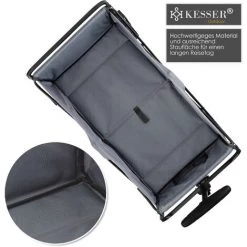 KESSER® Chariot à Roulettes Pliable à Pneus Larges | Chariot De Transport | Remorque De Transport | Charrette à Bras | 2 Poches En Mesh Fournies | Pliable | Pneus Pleins En Caoutchouc | Capacité De Charge Maximum De 80 Kg -chariot de jardin Soldes 2022 50753096 5