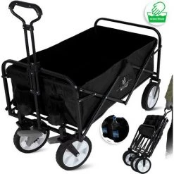 KESSER® Chariot De Transport Pliable | Chariot à Main | Charrette à Bras | Chariot à Roulettes | 2 Poches En Mesh Fournies | Pliable | Pneus Pleins En Caoutchouc | Capacité De Charge Maximum De 80 Kg | Chariot De Transport