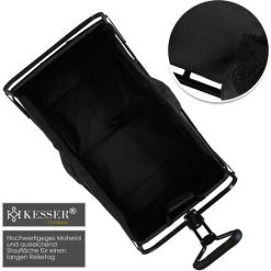KESSER® Chariot De Transport Pliable | Chariot à Main | Charrette à Bras | Chariot à Roulettes | 2 Poches En Mesh Fournies | Pliable | Pneus Pleins En Caoutchouc | Capacité De Charge Maximum De 80 Kg | Chariot De Transport -chariot de jardin Soldes 2022 50753106 5