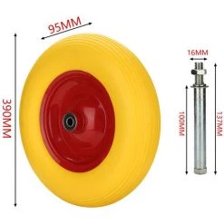 Hengda Roue De Brouette 4.80 4.00-8, Caoutchouc Plein, Roue Secours, Jante, Pneus De Diable 200 Kg Charge, Jaune -chariot de jardin Soldes 2022 51347086 2