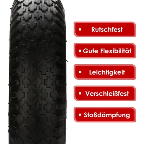Hengda Roue De Secours, Roue De Brouette, Roue De Brouette, Pneumatique 4.80 / 4.00-8 390 Mm 3 Hengda Roue De Secours, Roue De Brouette, Roue De Brouette, Pneumatique 4.80 / 4.00-8 390 Mm – Image 3