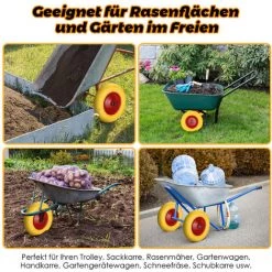 Hengda Roue De Secours, Roue De Diable, Jante En Métal, Caoutchouc Plein 4.80 / 4.00-8 390 Mm -chariot de jardin Soldes 2022 51347106 5