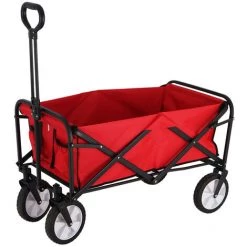 ZHUOXUAN Camping En Plein Air Chariot Pliant Chariot Caddie Portable épicerie Pêche Engins De Pêche Manutention Petite Remorque Rouge -chariot de jardin Soldes 2022 51450179 5
