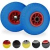 Relaxdays Roue De Brouette, Caoutchouc, 3.00-4", 2x Roue De Rechange, Pour Axe De 25 Mm, 260x85 Mm, Bleu-rouge