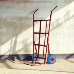 Relaxdays Roue De Brouette, Caoutchouc, 3.00-4", 2x Roue De Rechange, Pour Axe De 25 Mm, 260x85 Mm, Bleu-rouge -chariot de jardin Soldes 2022 52202145 3