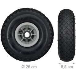 Relaxdays Roue De Brouette Caoutchouc 80 Kg, Roue De Rechange, 260 X 85 Cm Essieu 3.00-4 Chariot Diable, Noir-gris 8 Relaxdays Roue De Brouette Caoutchouc 80 Kg, Roue De Rechange, 260 X 85 Cm Essieu 3.00-4 Chariot Diable, Noir-gris -chariot de jardin Soldes 2022 52202304 4