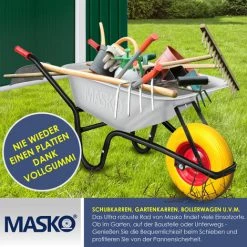 MASKO® Roue De Brouette PU En Caoutchouc Plein 200 Kg Increvable 4,80/4,00-8 Ø 390 Mm Incl. Essieu Roue De Remplacement Roue En Caoutchouc Jante En Acier Pneu Increvable Pour Brouette Brouette De Jardin Roue En PU Increvable, Jaune Rouge -chariot de jardin Soldes 2022 53288325 4
