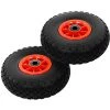 LITZEE Roue De Diable 2 Pcs PU Solide 3.00-4 (260 X 85 Mm) #
