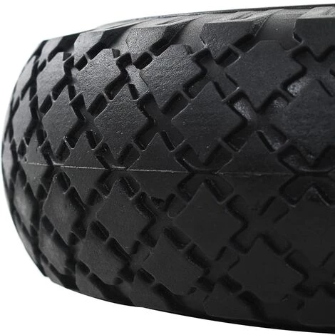 LITZEE Roue De Diable 2 Pcs PU Solide 3.00-4 (260 X 85 Mm) # 2 LITZEE Roue De Diable 2 Pcs PU Solide 3.00-4 (260 X 85 Mm) # – Image 2