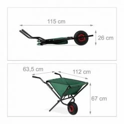 JARDIBRICODECO Brouette Pliable -chariot de jardin Soldes 2022 55316359 4