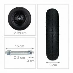 JARDIBRICODECO Roue De Brouette Axe 4.80 4.00-8 -chariot de jardin Soldes 2022 55316363 4