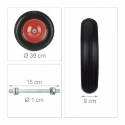 JARDIBRICODECO Roue De Brouette Avec Axe 4.80 4.00-8 -chariot de jardin Soldes 2022 55316723 4