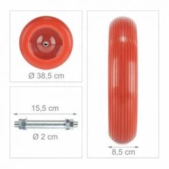 JARDIBRICODECO Roue De Brouette 4.80 4.00-8 + Axe -chariot de jardin Soldes 2022 55316729 4