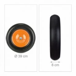 JARDIBRICODECO Roue De Brouette PU 4.80 4.00-8 -chariot de jardin Soldes 2022 55316734 4