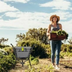 JARDIBRICODECO Brouette De Jardin En Gris -chariot de jardin Soldes 2022 55316760 5