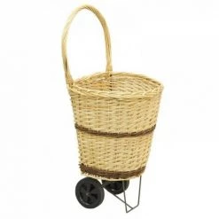 JARDIBRICODECO Chariot à Bûches En Osier