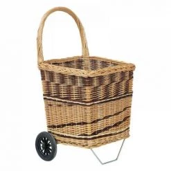 JARDIBRICODECO Chariot à Bûches En Osier