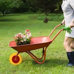 VINGO Roue De Secours, Roue De Diable, Jante En Métal, Caoutchouc Plein 4.80 / 4.00-8 390 Mm - Jaune -chariot de jardin Soldes 2022 55433816 5