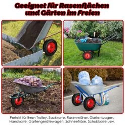 Randaco Roue De Secours, Roue De Brouette, Roue De Brouette, Pneumatique 4.80 / 4.00-8 390 Mm - Noir -chariot de jardin Soldes 2022 56393648 5